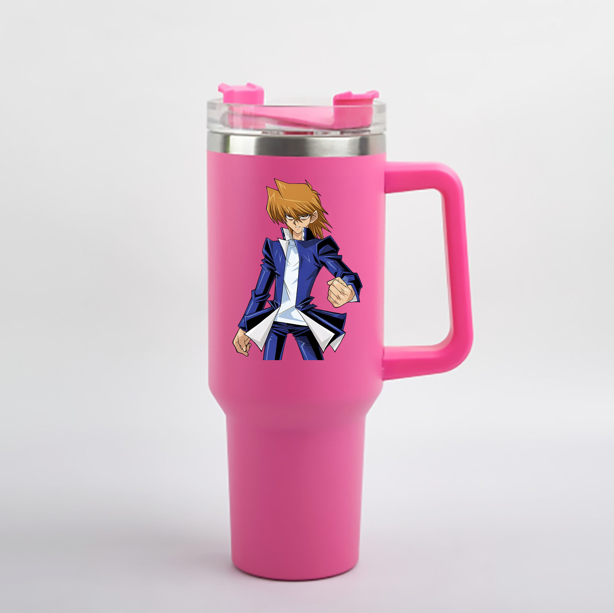 （画像用） 遊☆戯☆王 Yu-Gi-Oh! 1200mL車用タンブラー - クリスタルステッカー（プラスチックストロー付き）
